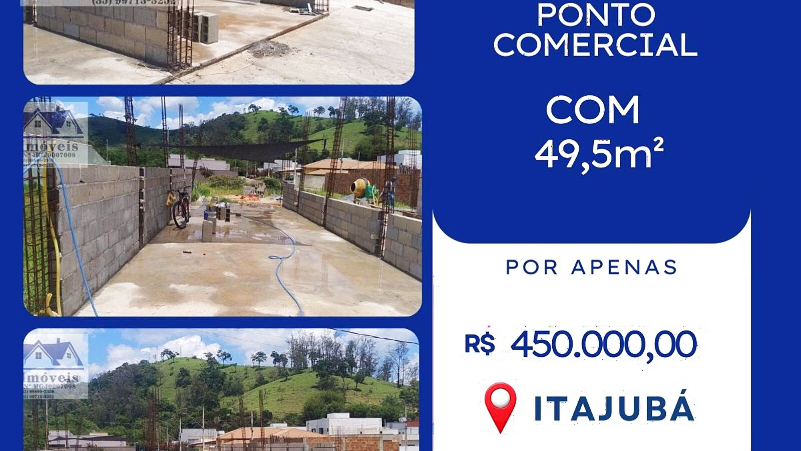 Ponto comercial em construção em Anhumas, Itajubá